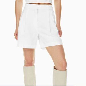 Aritzia Wilfred The Effortless Short Linen Mid-Thigh White Size 4